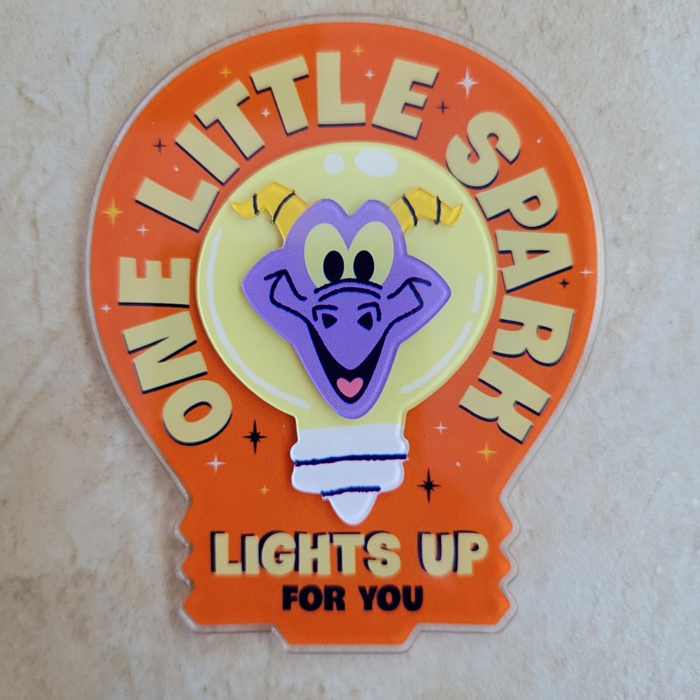 Disney Parks Epcot Figment One Little Spark Lights Up For You Acrylic Magnet